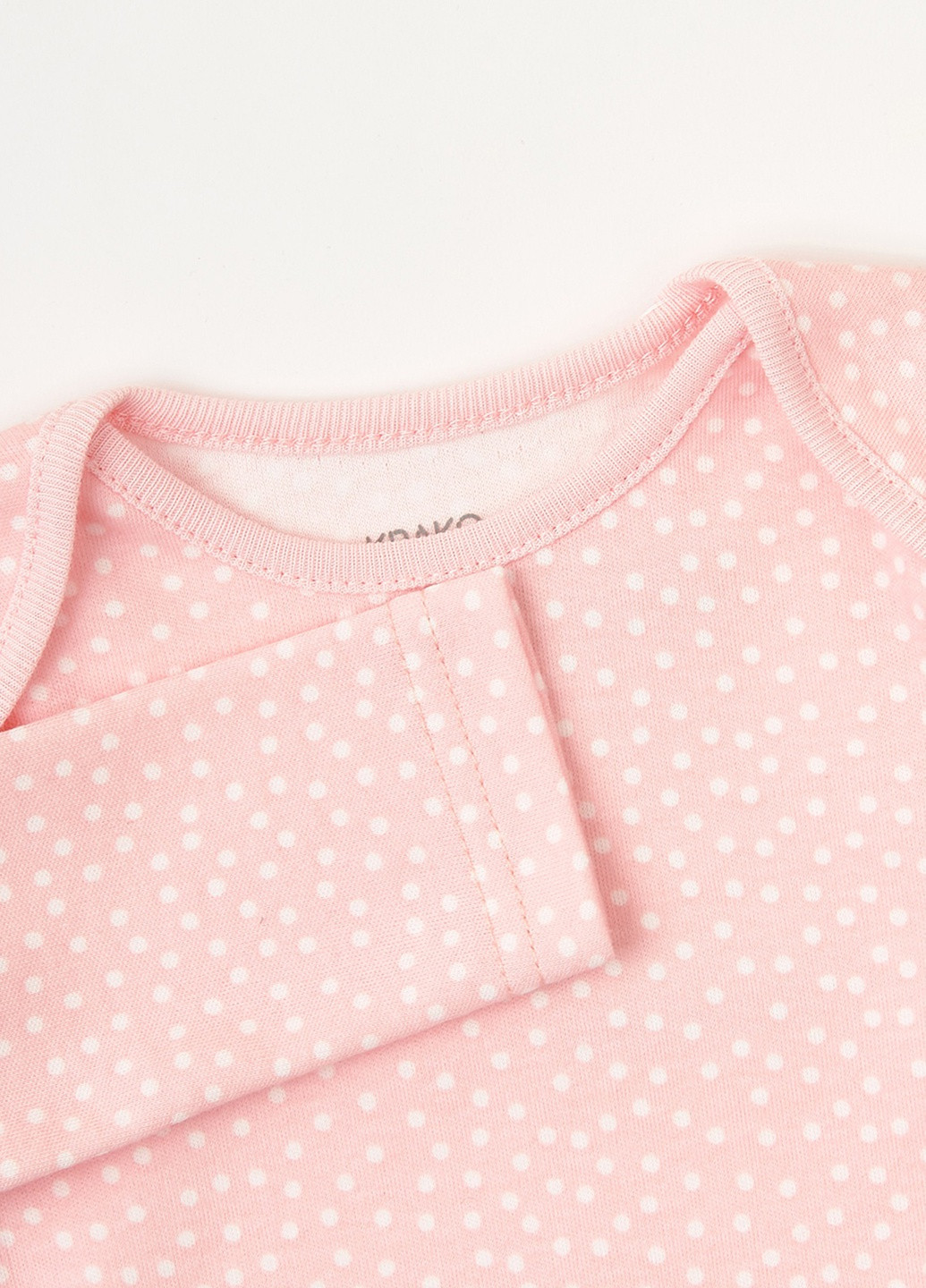 Боді з довгим рукавом "Рожеві горошки" KRAKO (258628861)