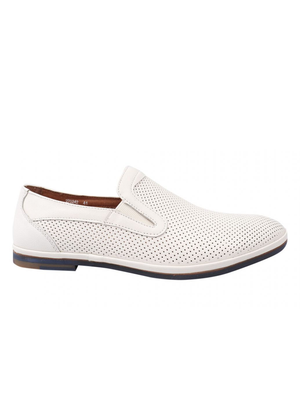 Туфлі чоловічі з натуральної шкіри, на низькому ходу, колір білий, Emillio Landini 36-21ltcp (257437746)