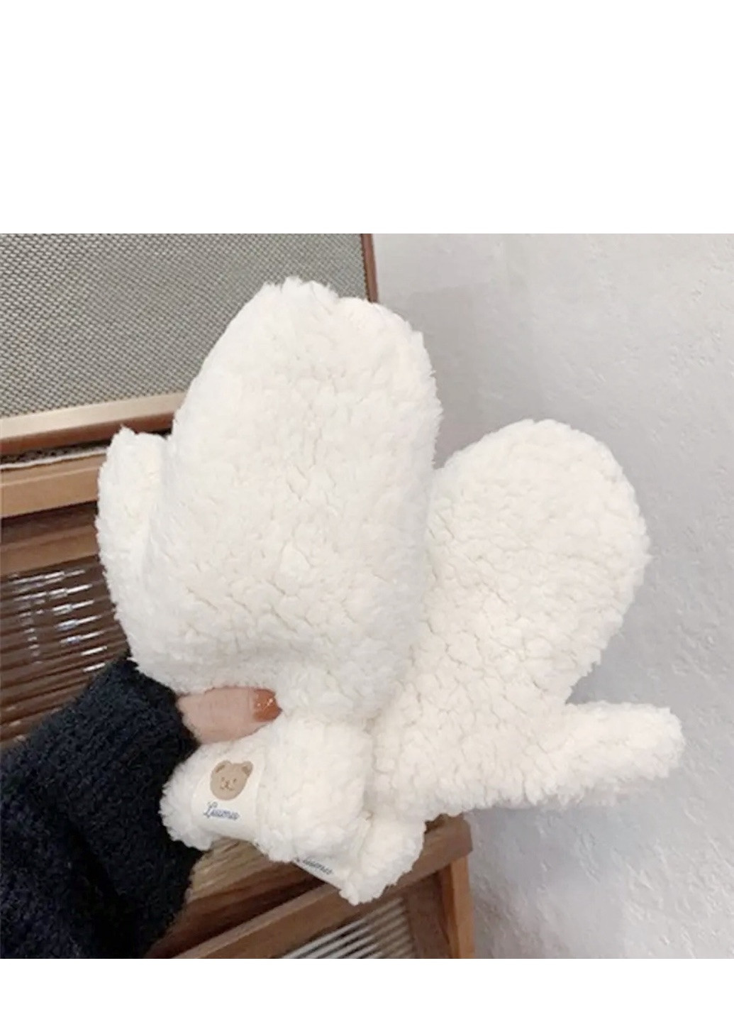 Перчатки меховые Медведь Тедди со шнурком Brand рукавиці (273178754)