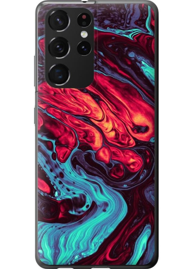 Силиконовый чехол 'Синяя красная абстакция' для Samsung Galaxy S21 Ultra (5G) Endorphone Samsung Galaxy S21 Ultra (5G) (276313921)
