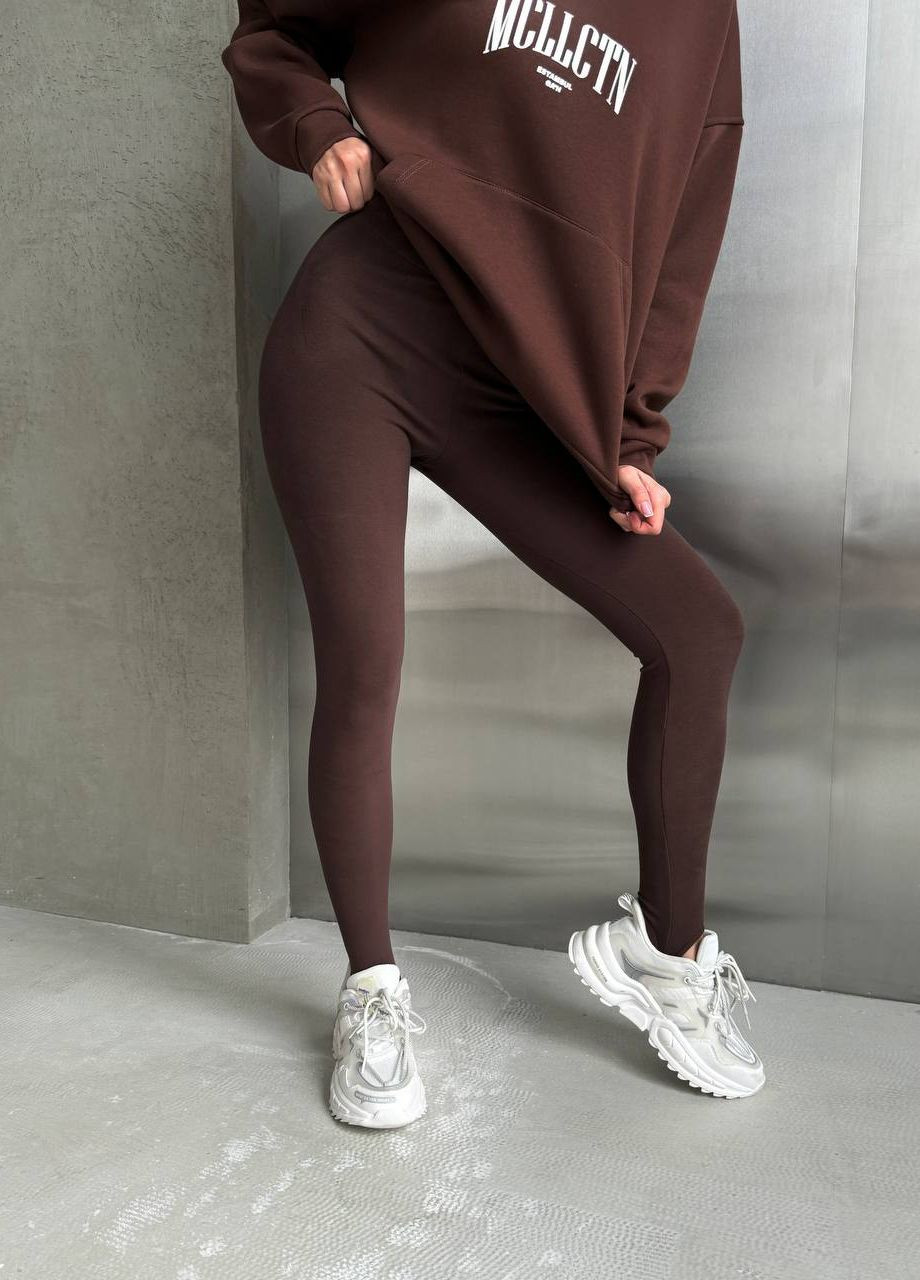Спортивні фітнес-лосини з тканини puma на флісі, теплі повсякденні штани "mood" No Brand 986-2 (276709529)