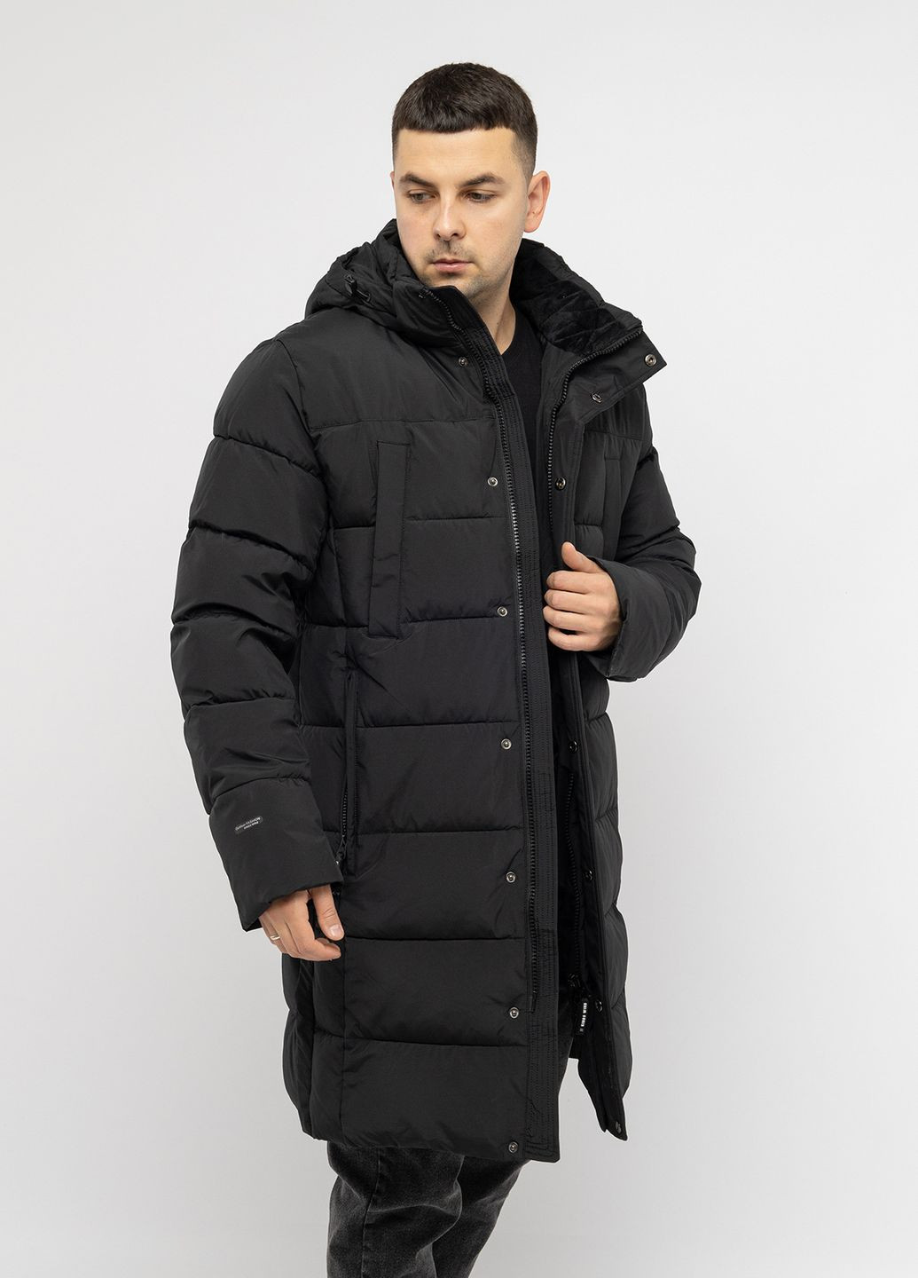 Чорна зимня куртка чоловіча колір чорний цб-00220570 Kings Wind