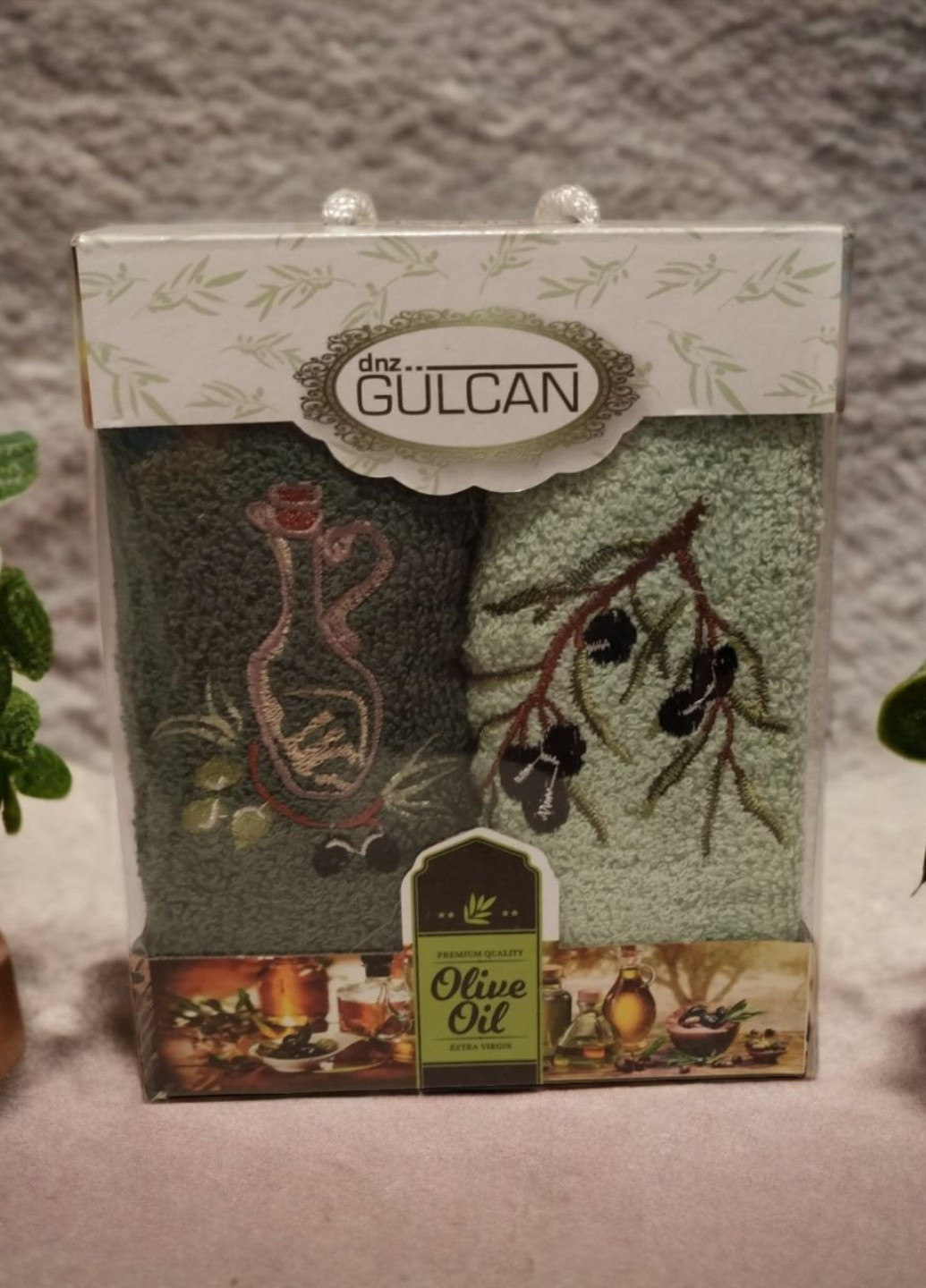 Gulcan подарочный набор кухонных полотенец olive oil абстрактный комбинированный производство - Турция