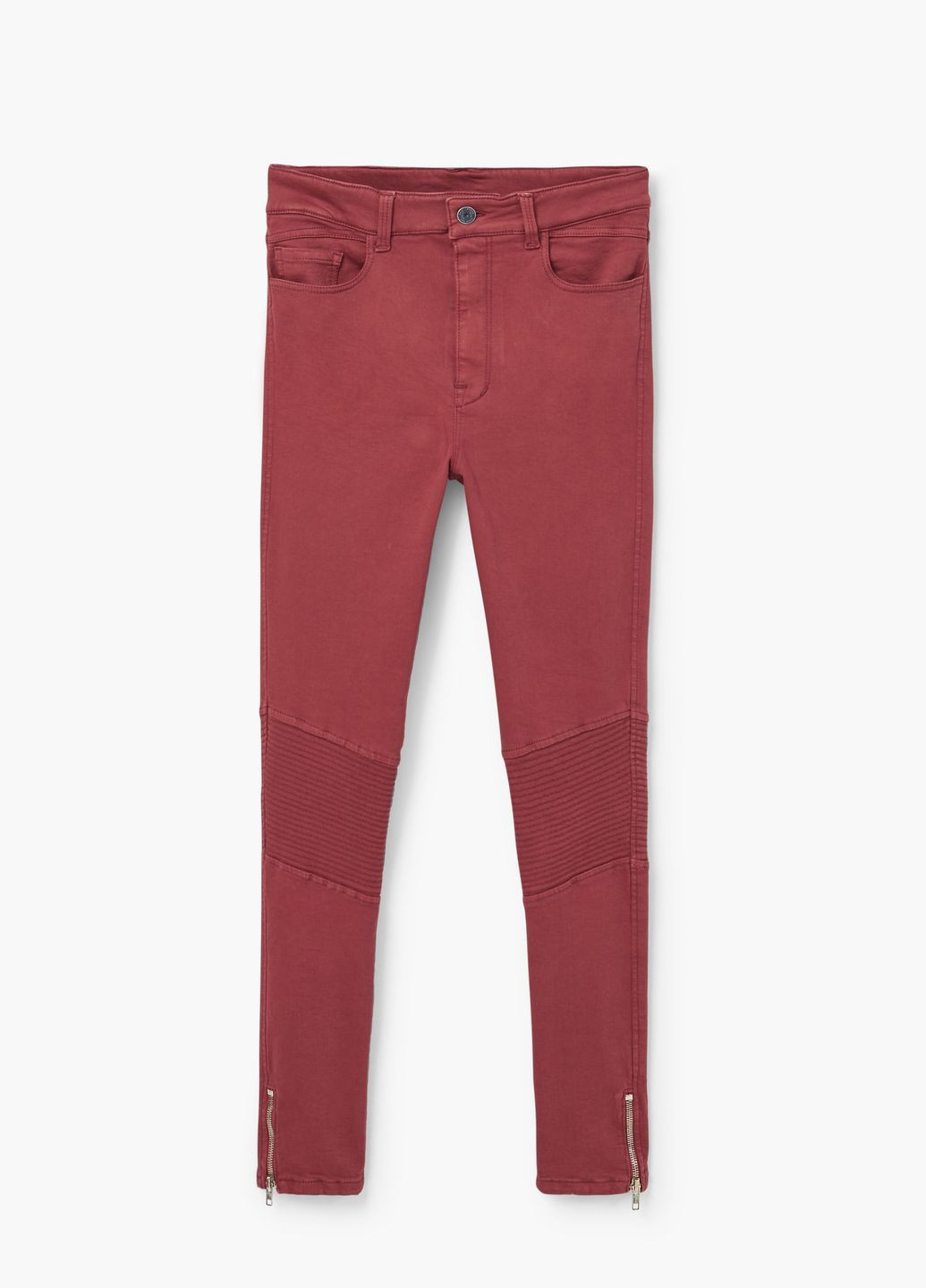 Красные кэжуал демисезонные брюки Mango