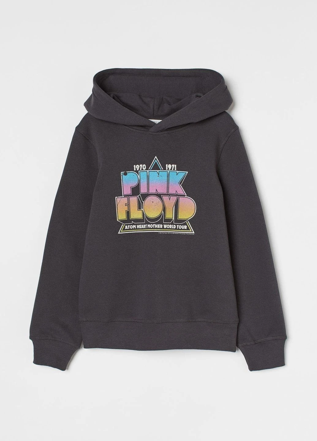 Худи флис,графит с принтом, H&M (265940145)