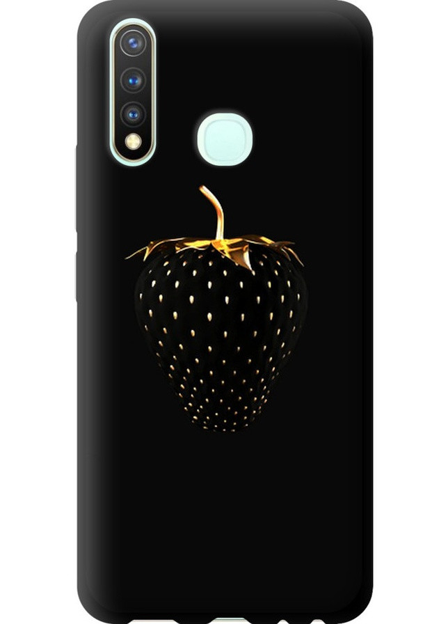TPU чорний чохол 'Чорна полуниця' для Endorphone Vivo Y19 (257878559)