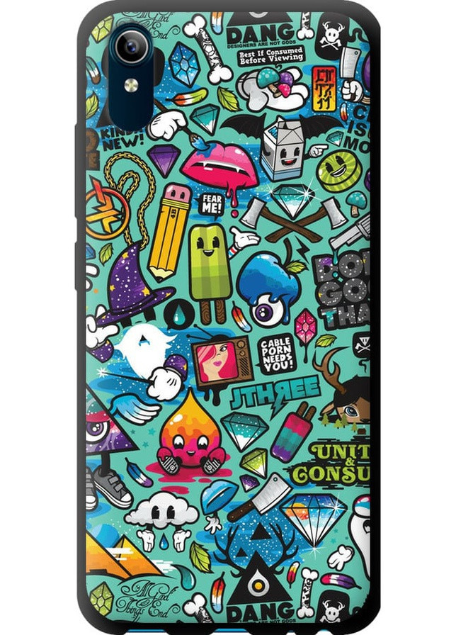 TPU чохол 'Стікер бомбінг 1' для Endorphone Vivo Y91C (257905443)