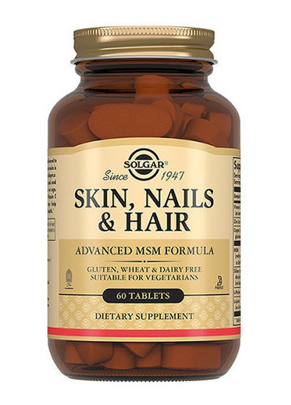 Skin, Nails & Hair, Advanced MSM Formula 60 Tabs Solgar (256719126)