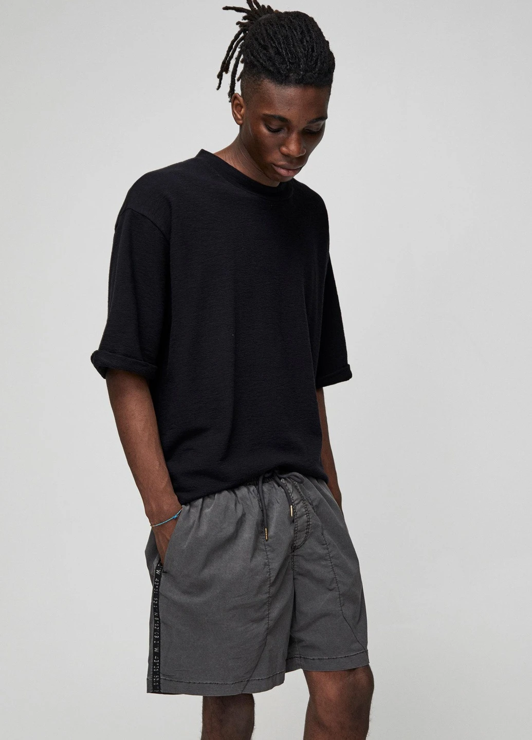 Шорти пляжні,темно-сірий, Pull & Bear (258387023)