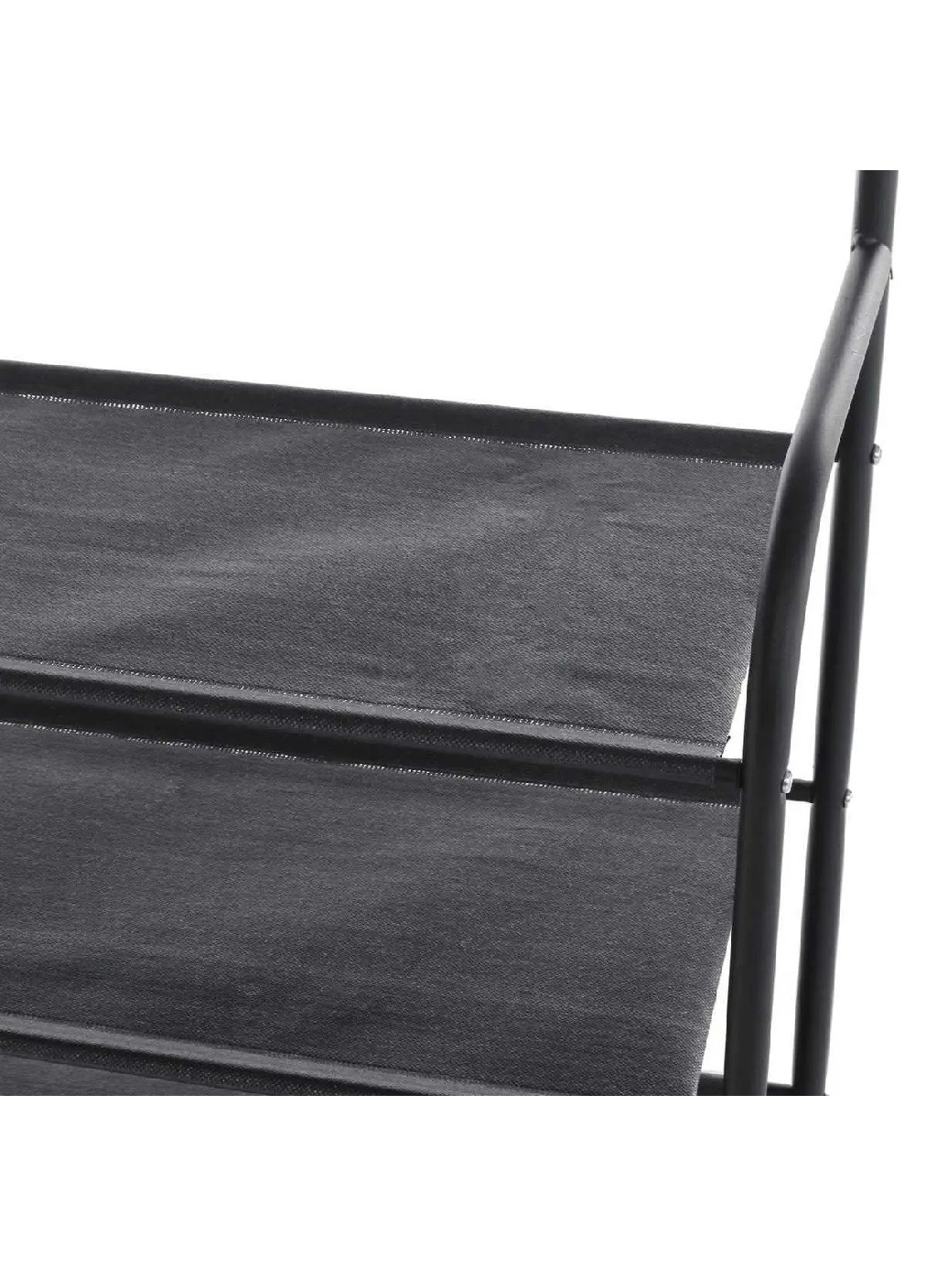 Стійка підлогова органайзер вішалка з полицями гачками розбірна компактна для одягу сумок 151х60x30 см (474134-Prob) Чорна Unbranded (257424619)