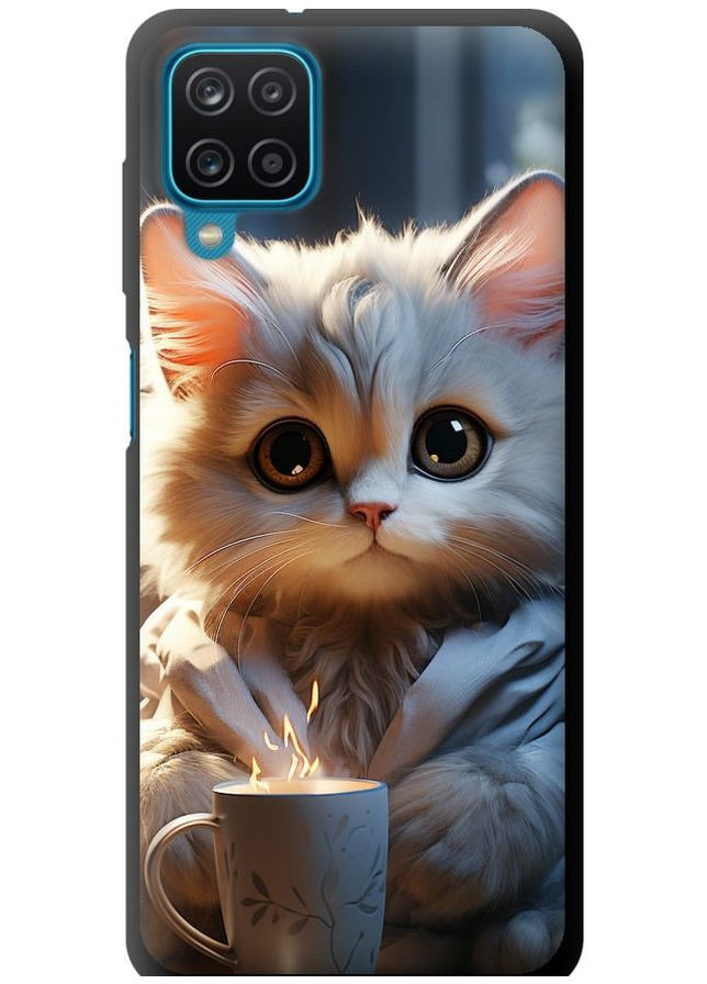 TPU чехол 'White cat' для Endorphone Samsung Galaxy A12 A125F (265394395)