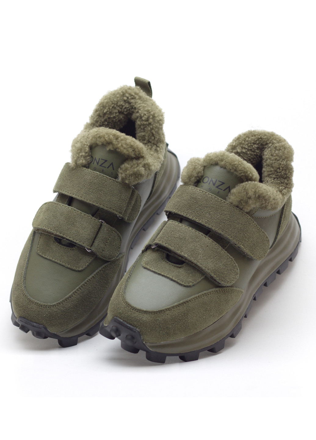 Хакі зимовий кросівки жіночі зимові Lonza ZM1207
