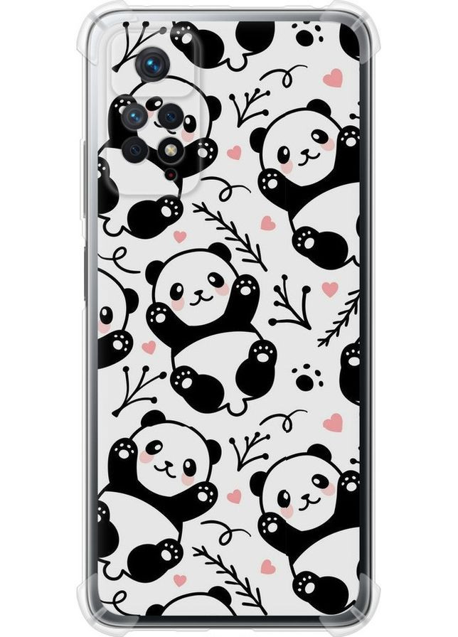 Силіконовий протиударний с посиленими кутами чохол 'Панди' для Endorphone Xiaomi Redmi Note 12 Pro (268467853)