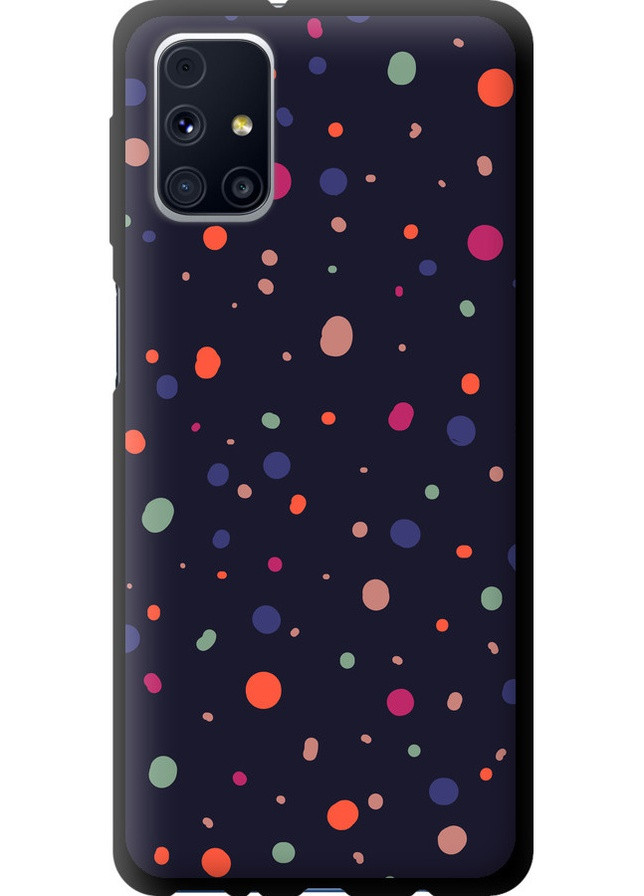 TPU чорний чохол 'Горошок v2' для Endorphone Samsung Galaxy M31s M317F (258090718)