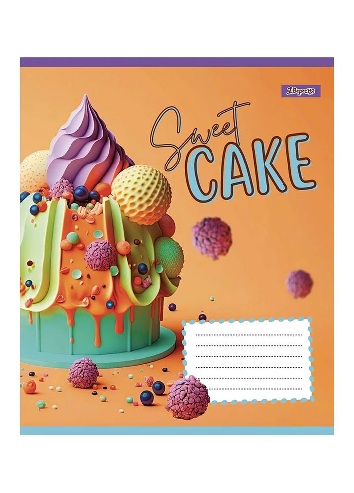 Тетрадь в линию Sweet cake, 18 страниц цвет разноцветный ЦБ-00222610 1 Вересня (260072126)