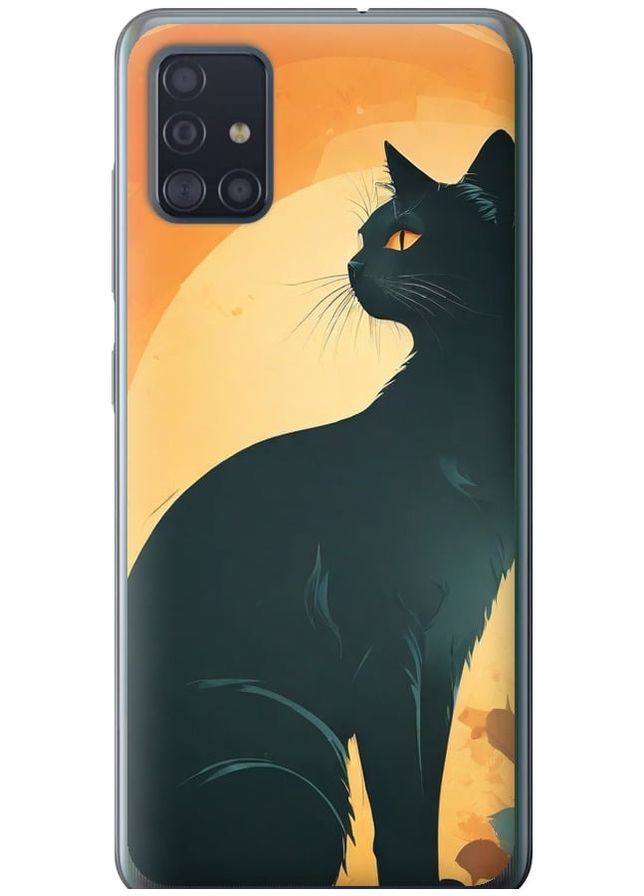 Силіконовий чохол 'Чорна кішка' для Endorphone Samsung Galaxy A51 2020 A515F (275650678)