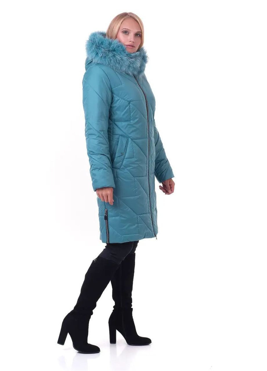 М'ятна зимня жіноча куртка великого розміру зимова SK