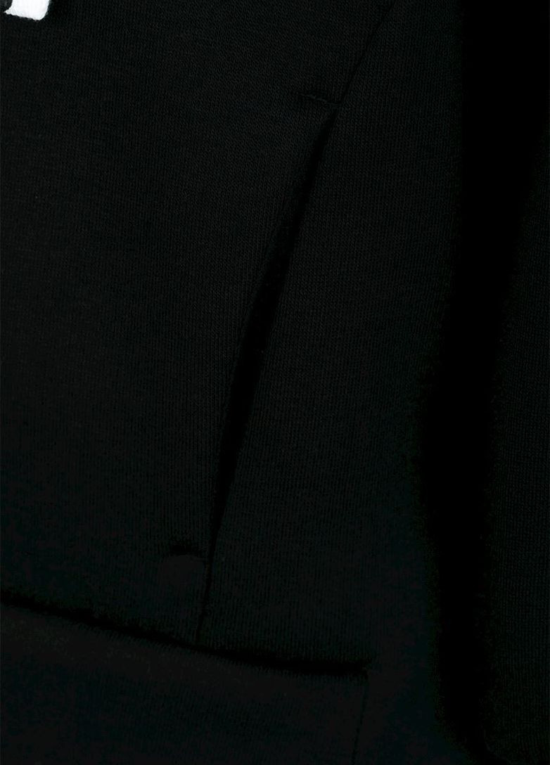 Yumster свитшот черный с люверсами и тесьмой для мальчика однотонный черный кэжуал трикотаж