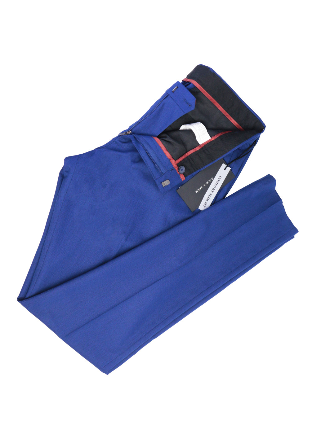 Синие классические демисезонные брюки Zara