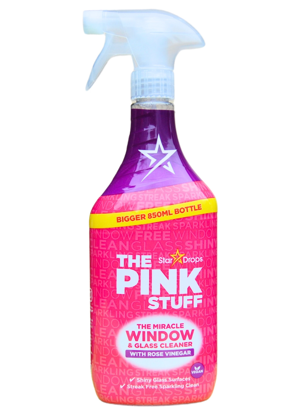 Спрей для миття вікон з винним оцтом The Miracle Window Cleaner 850 мл The Pink Stuff (258414289)