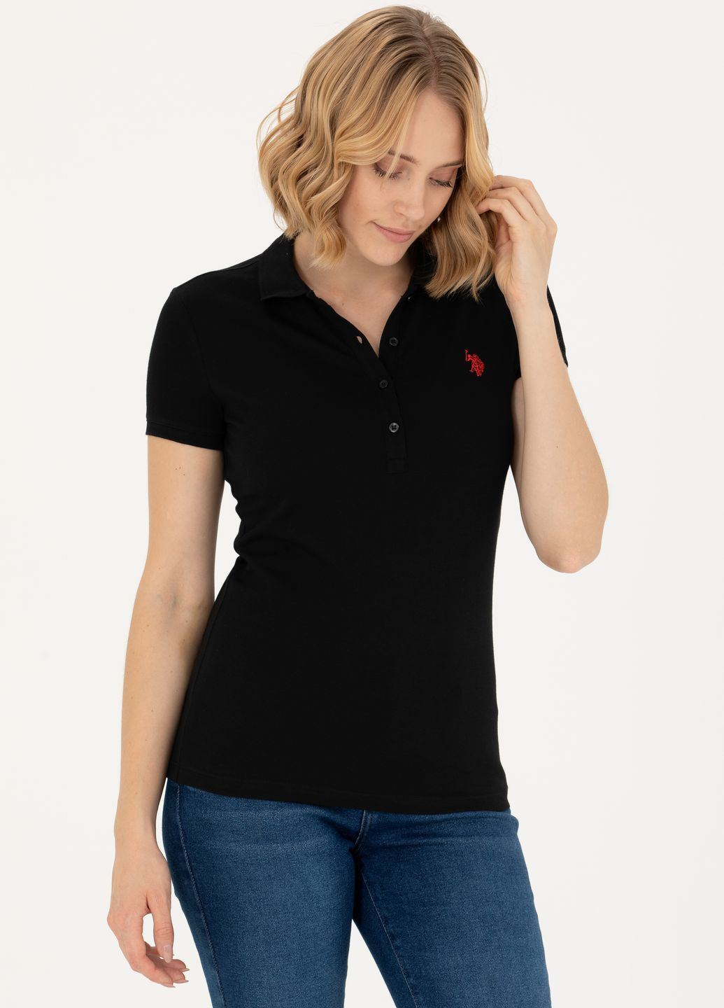 Черная футболка u.s.polo assn женская U.S. Polo Assn.