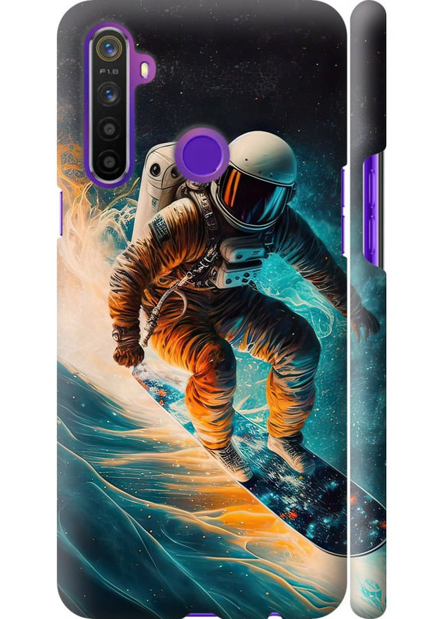 3D пластиковый матовый чехол 'Сноубордист' для Endorphone Realme 5 (258083971)