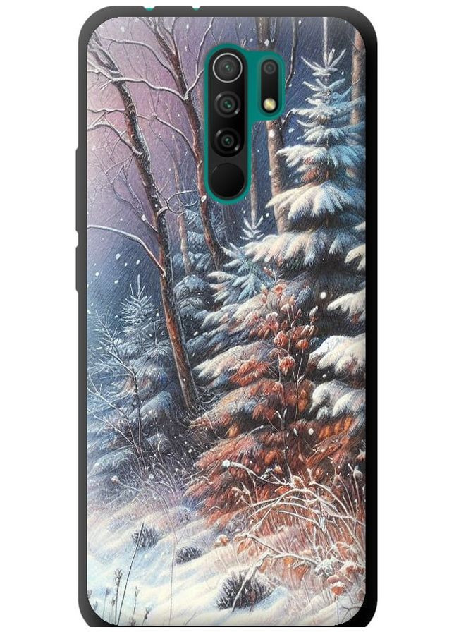 TPU чорний чохол 'Зимовий пейзаж' для Endorphone Xiaomi Redmi 9 (275457380)