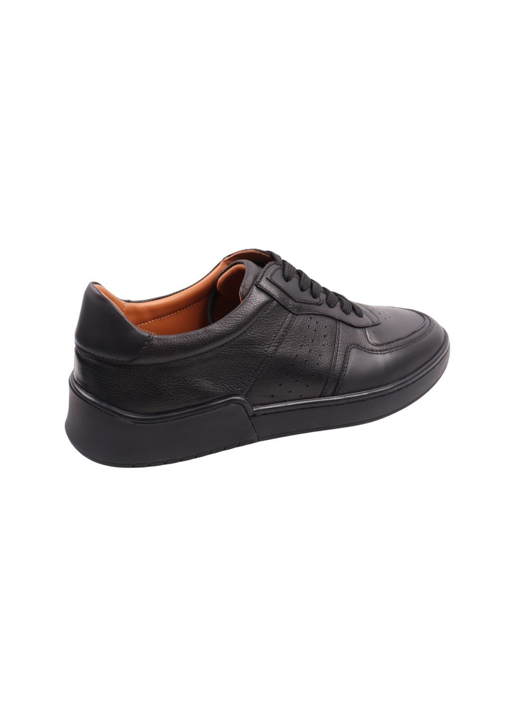 Чорні кеди чоловічі чорні натуральна шкіра Emillio Landini 63-23DTC