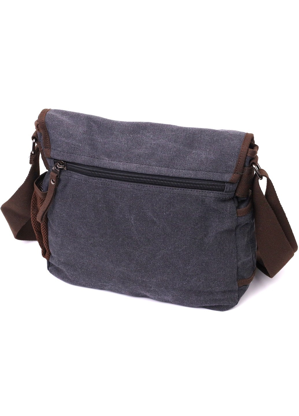 Сумка через плече для ноутбука 13" із щільного текстилю 22200 Чорний Vintage (267925331)