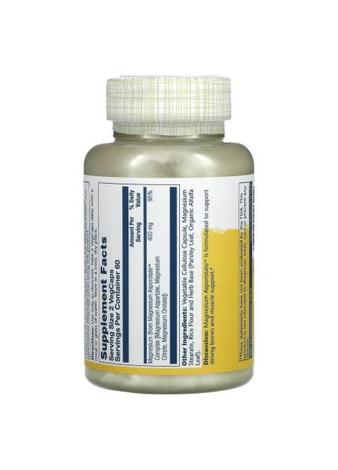 Magnesium Asporotate 400 mg 120 Veg Caps SOR-04621 Solaray (264295714)