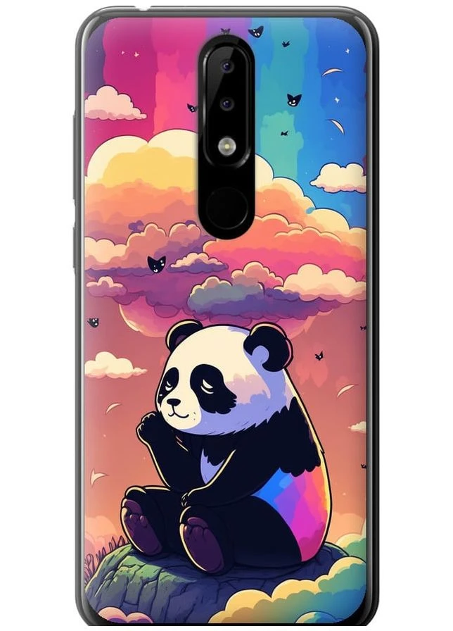 2D пластиковый чехол 'Панда в облаках' для Endorphone Nokia 5.1 Plus (276394670)