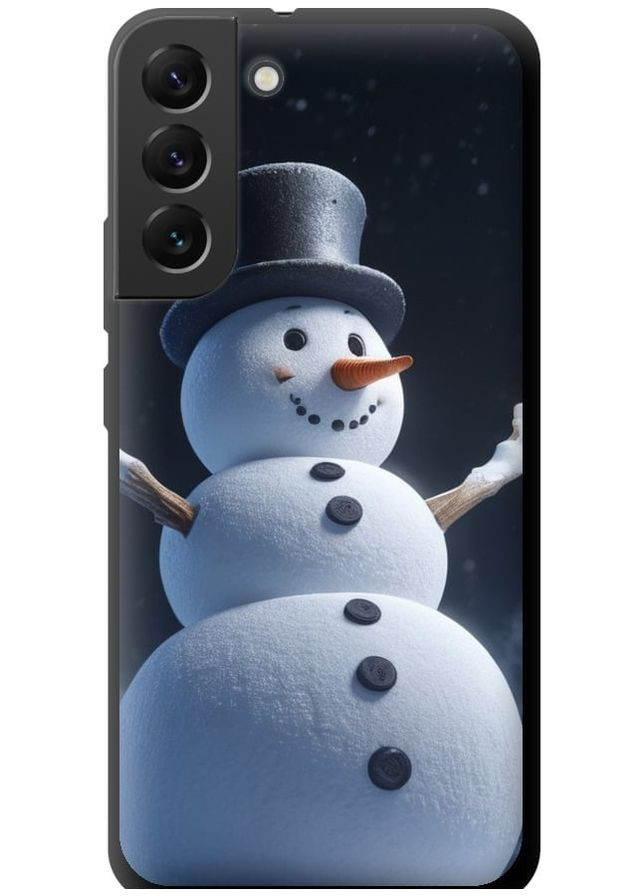 TPU чорний чохол 'Сніговик' для Endorphone Samsung Galaxy S22 Plus (275651387)