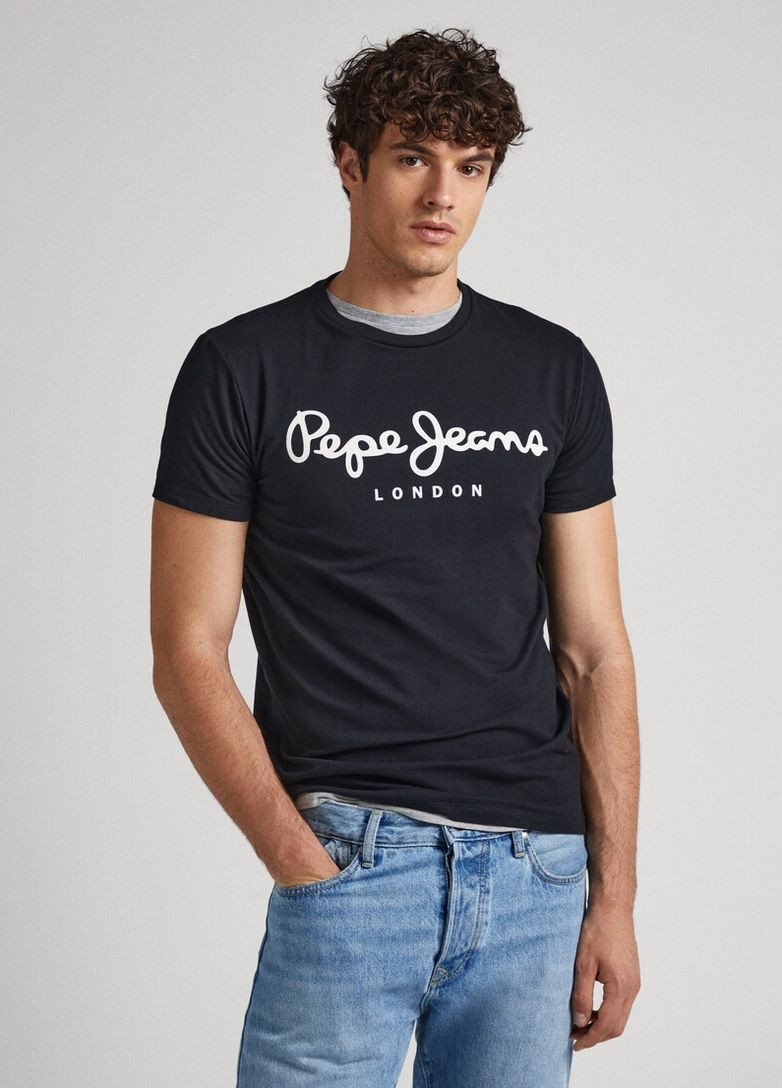 Чорна футболка Pepe Jeans