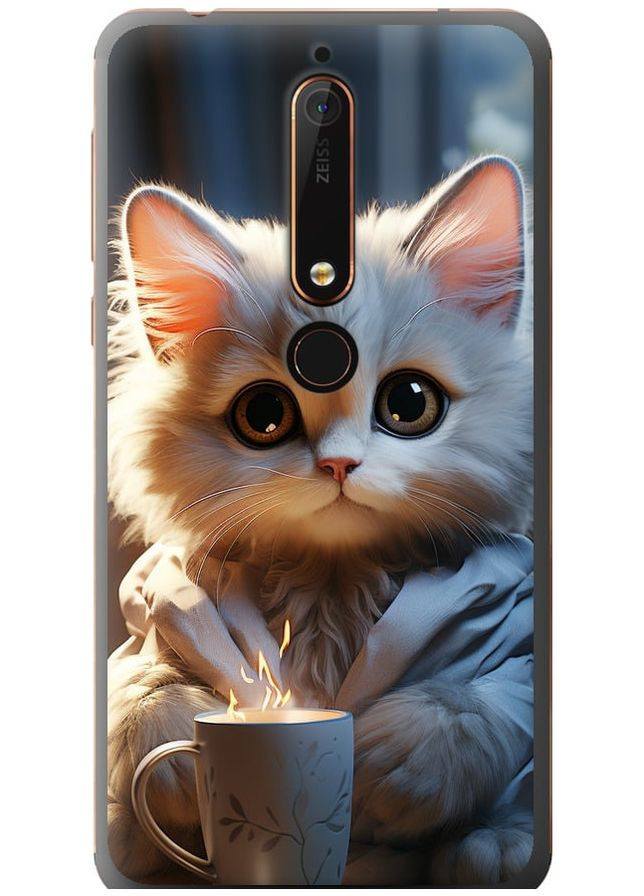 Силиконовый чехол 'White cat' для Endorphone nokia 6.1 (265397093)