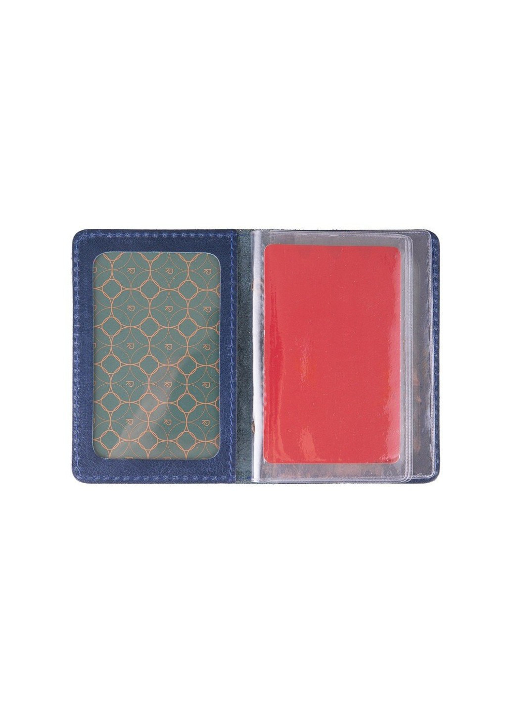 Обкладинка для документів зі шкіри HiArt AD-03 Crystal Blue "Mehendi Art" Синій Hi Art (268371677)