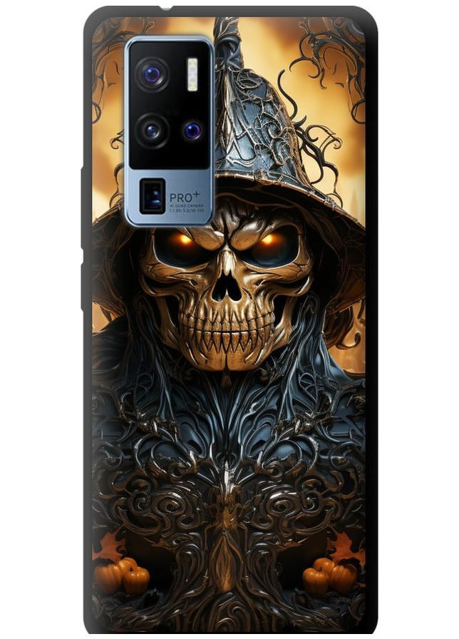 TPU чорний чохол 'Череп 2' для Endorphone Vivo X50 Pro Plus (266808581)