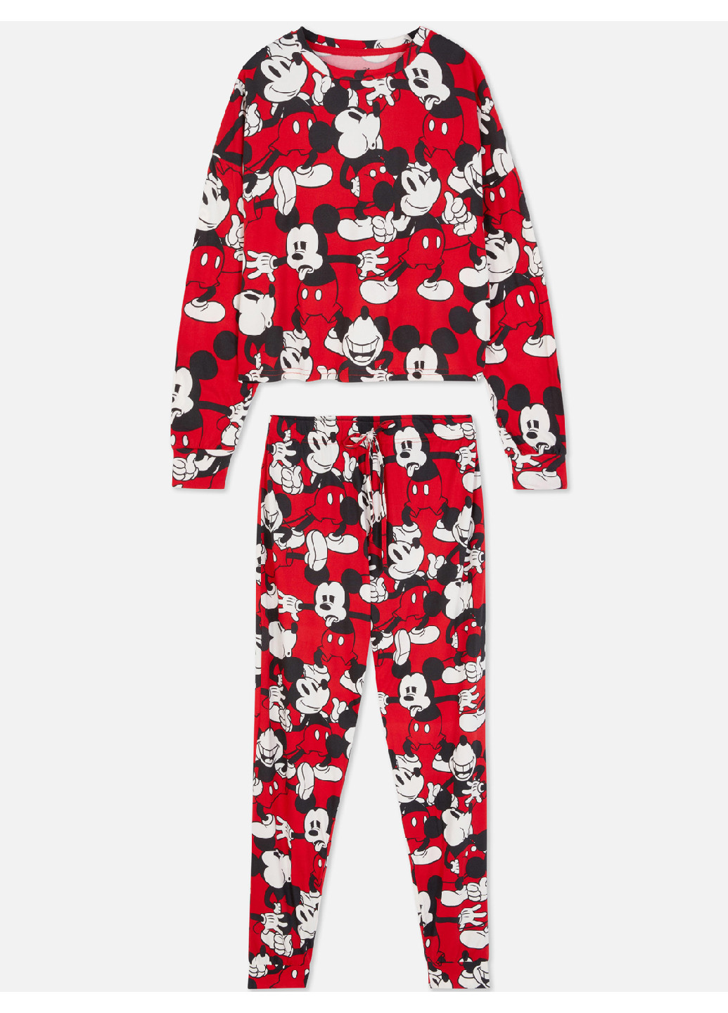 Червона всесезон піжама (кофта, штани) лонгслів + легінси Primark
