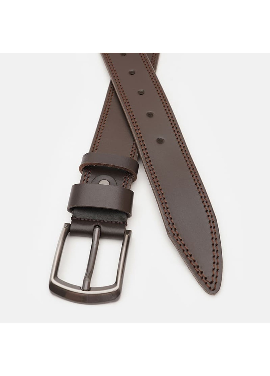 Шкіряний чоловічий ремінь Borsa V1125FX22-Браун Чоловічий шкіряний пояс Borsa Leather (266143207)