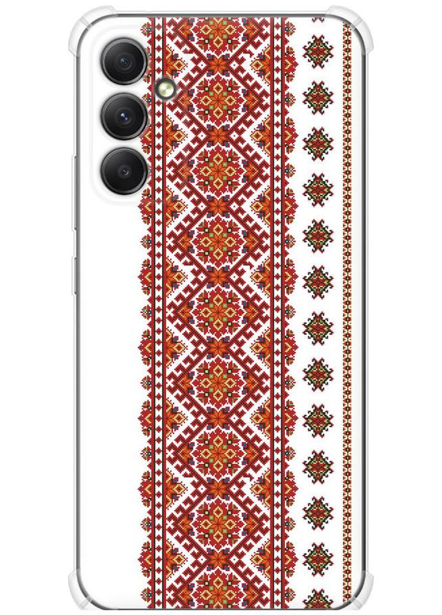 Силіконовий протиударний с посиленими кутами чохол 'Вишиванка 13' для Endorphone Samsung Galaxy A34 A346E (269351755)