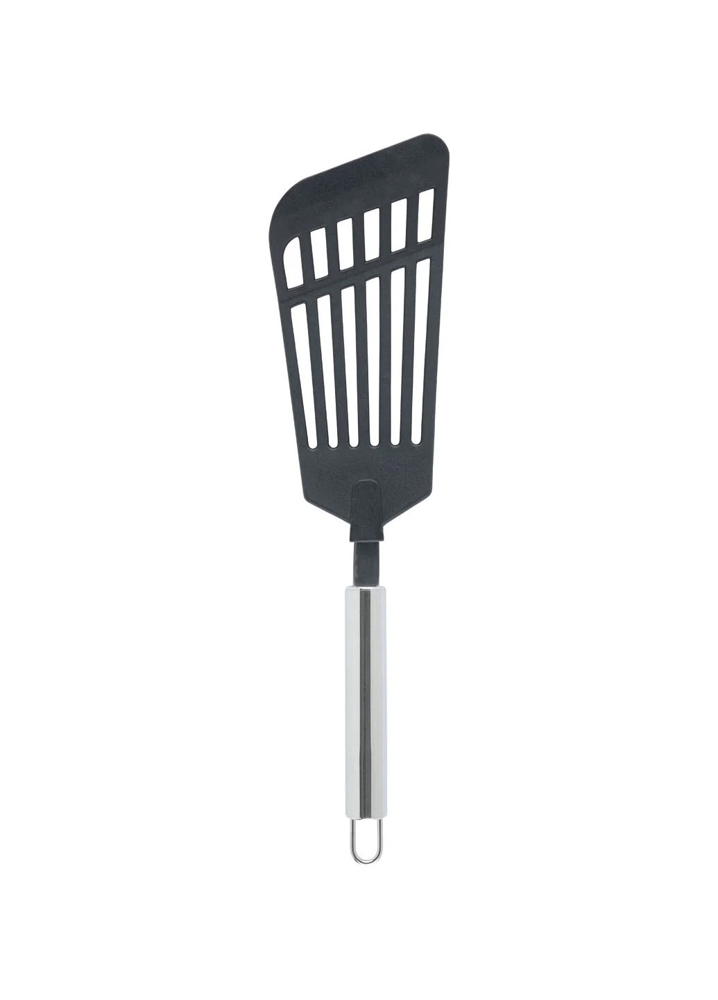 Кухонна пластикова лопатка з металевою ручкою черній-стальною Ernesto (256607654)