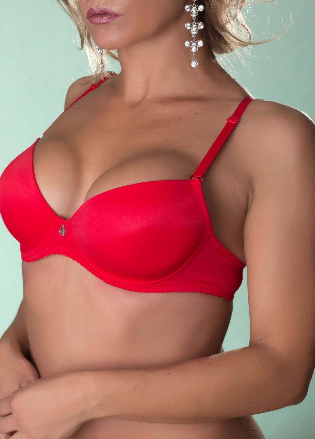Червоний бюстгальтер a 6391 b Acousma з кісточками нейлон