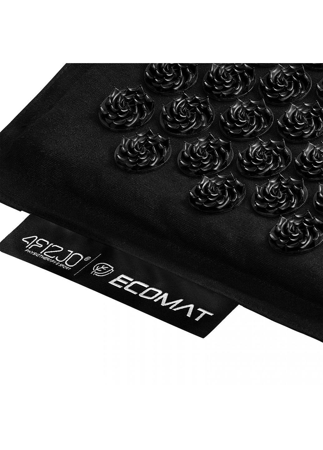 Килимок акупунктурний з подушкою Eco Mat Аплікатор Кузнєцова 68 x 42 см 4FJ0208 Black/Black 4FIZJO (258454116)