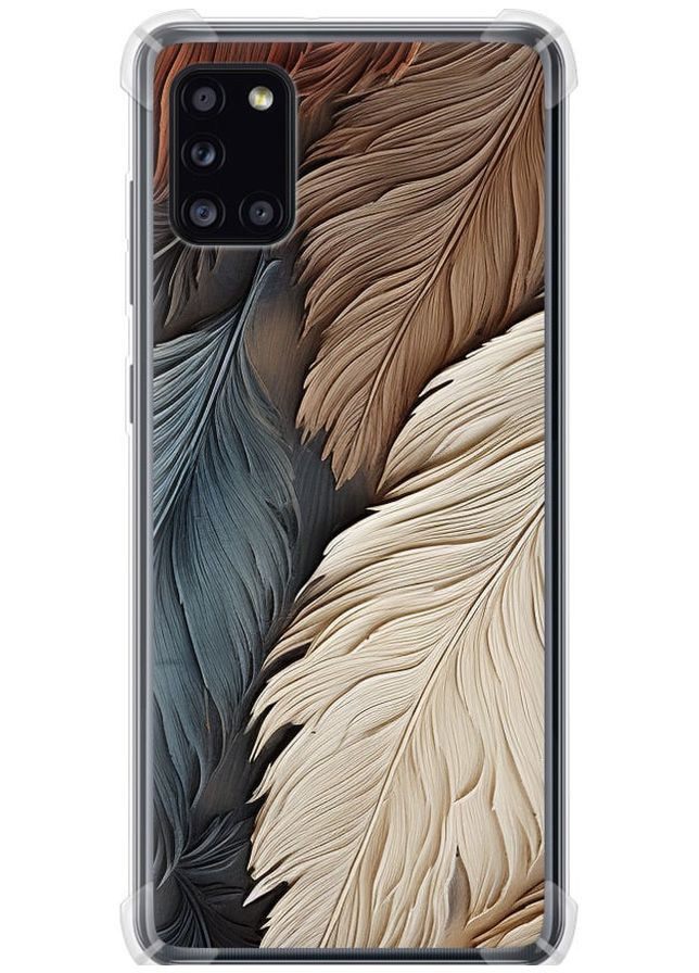 Силикон с усиленными углами чехол 'Листья в стиле бохо' для Endorphone Samsung Galaxy A31 A315F (265394128)