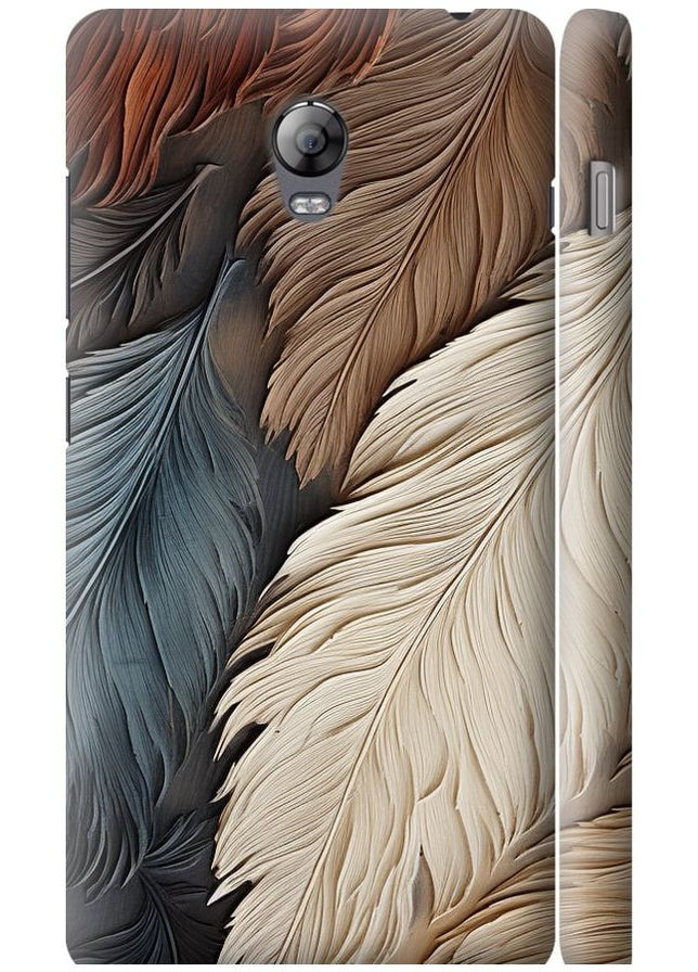 3D пластиковий матовий чохол 'Листя в стилі бохо' для Endorphone Lenovo Vibe P1 (265394423)