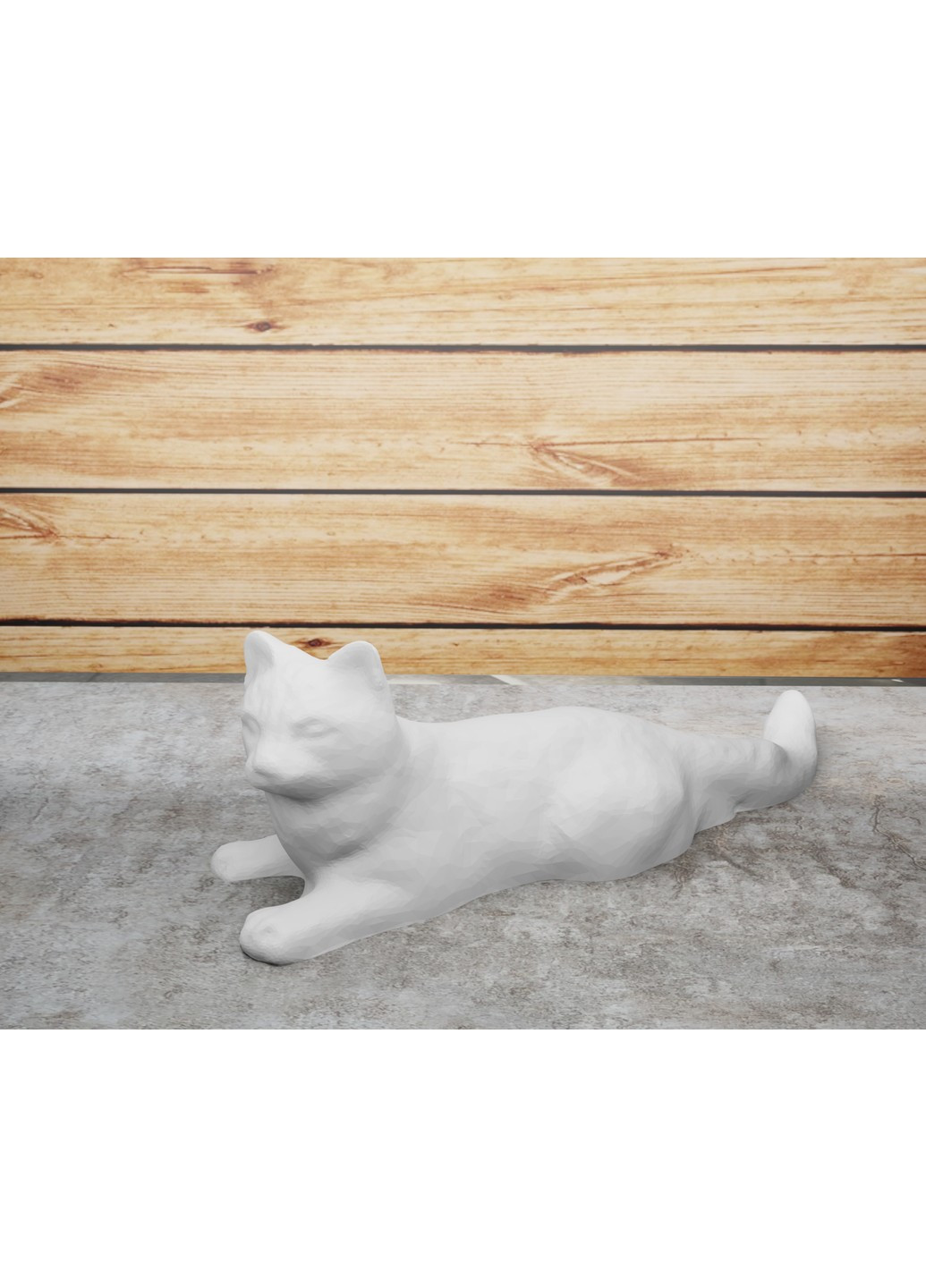 Статуэтка лежащая кошка с длинным хвостом ЗаСвіт (261555487)
