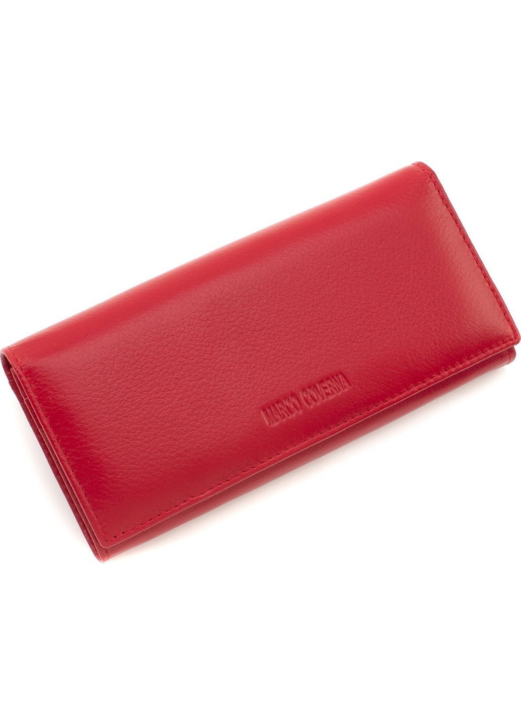 Жіночий гаманець із натуральної шкіри з фіксацією на клапан із магнітами 18,5х9 MA150-1-Red(17977) червоний Marco Coverna (259752560)