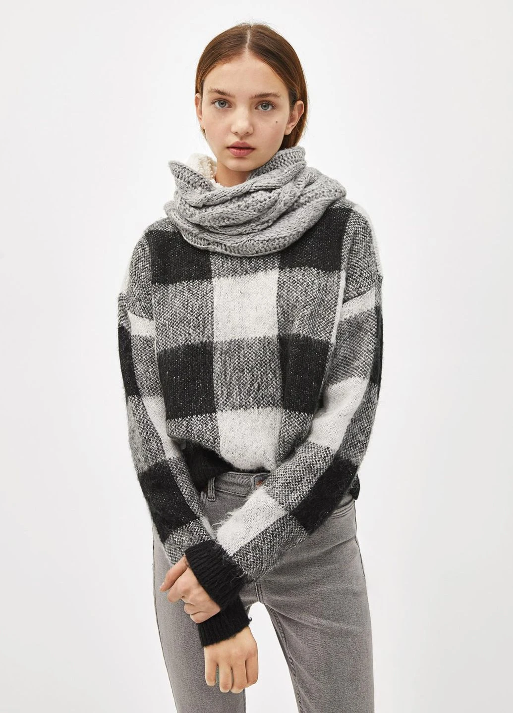 Шарф - хомут,сірий, Bershka (272975846)