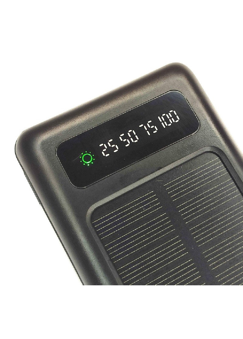 Power Bank универсальное зарядное устройство батарея внешний аккумулятор с солнечной панелью 10000 Mah (475044-Prob) Черный (павербанк) Unbranded