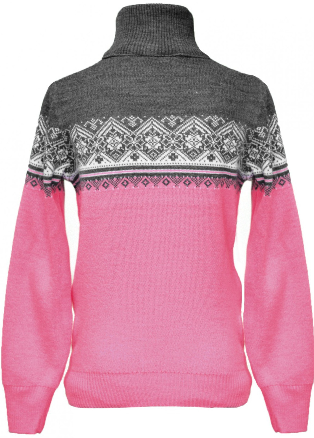 Розовый светри кофта на дівчинку (снежинки орнамент)17232-709 Lemanta