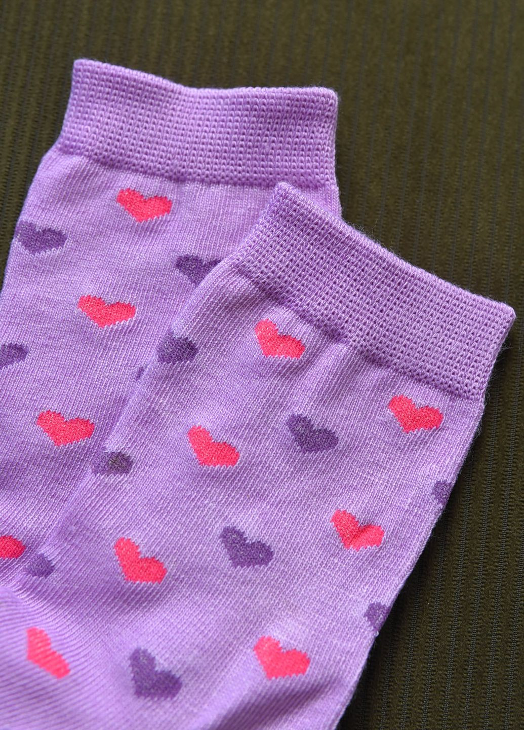 Шкарпетки для дівчинки фіолетового кольору з малюнком Let's Shop (269387608)